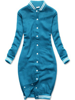 Morska bluza typu long na zatrzaski, sukienka bejsbolówka